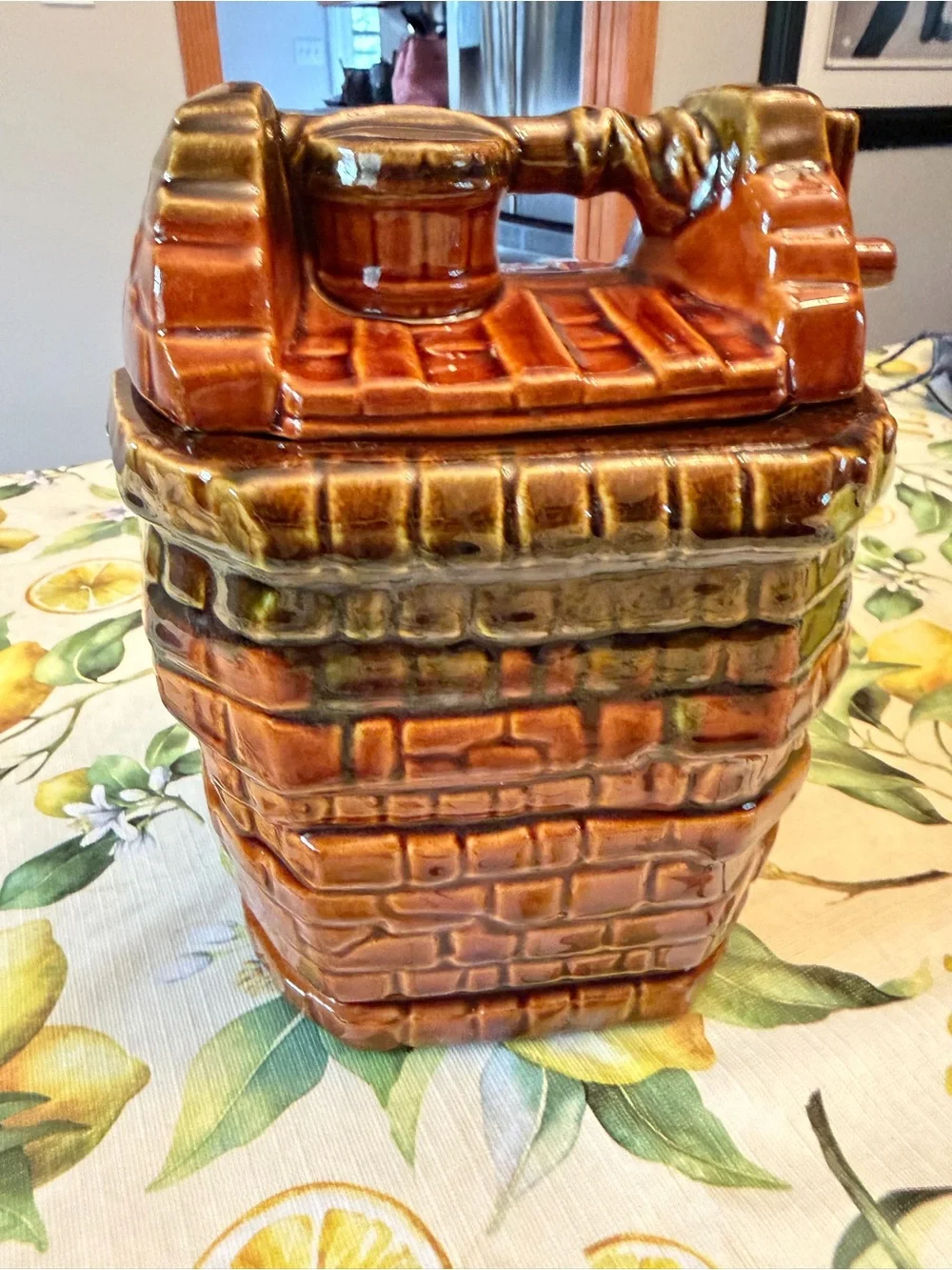 Brown Ceramic 'Wish I Had a Cookie' Cookie Jar
